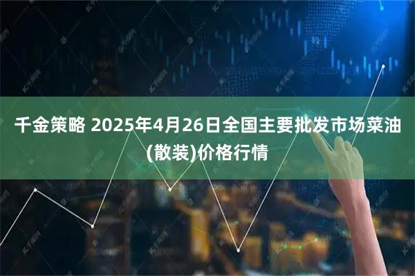 千金策略 2025年4月26日全国主要批发市场菜油(散装)价格行情